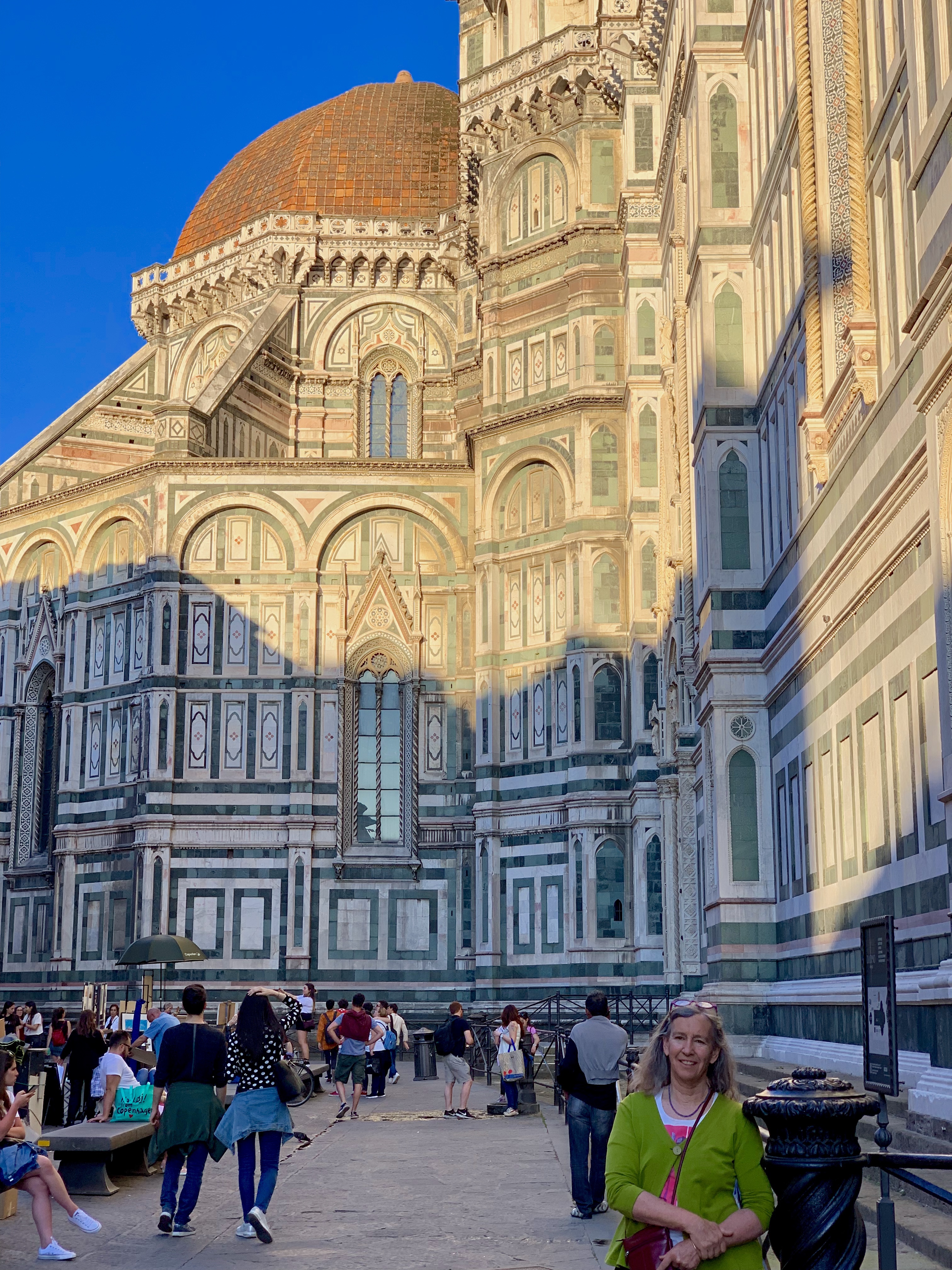 Mallory in front of the cathedral