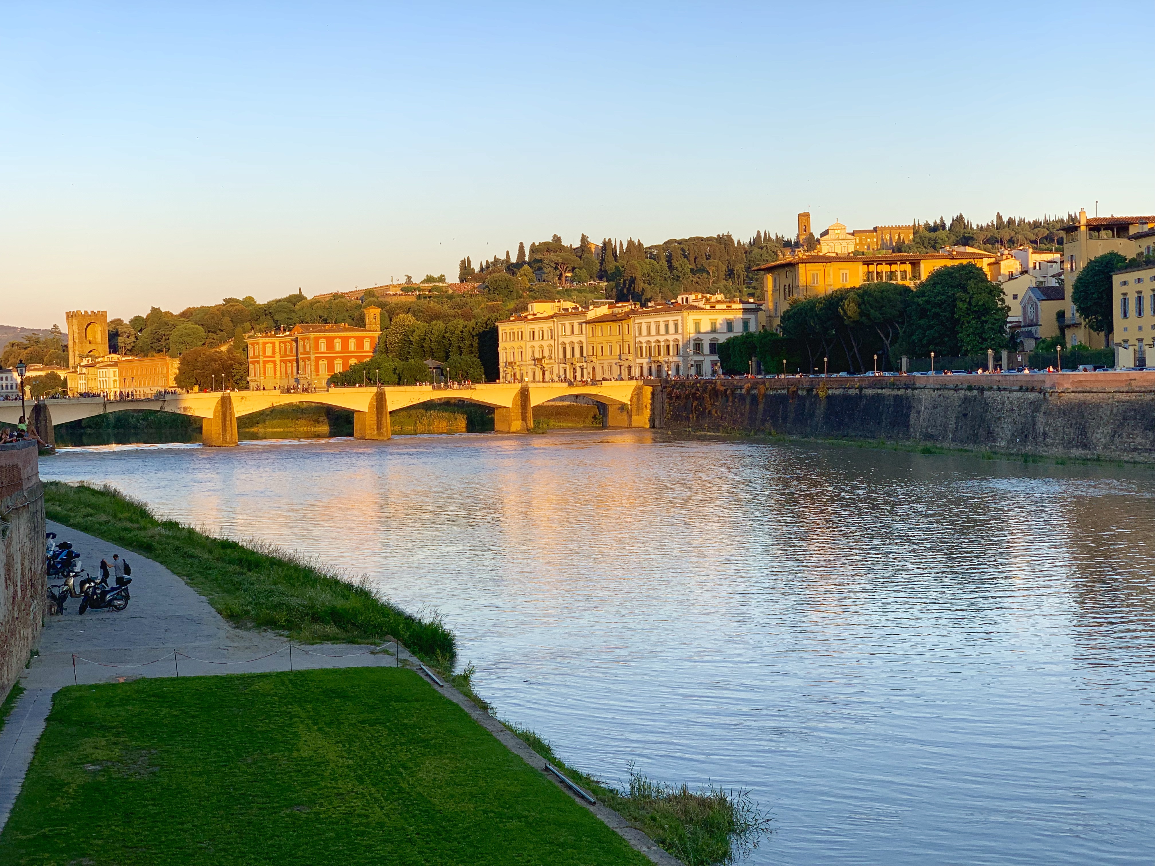 The Arno at sunset