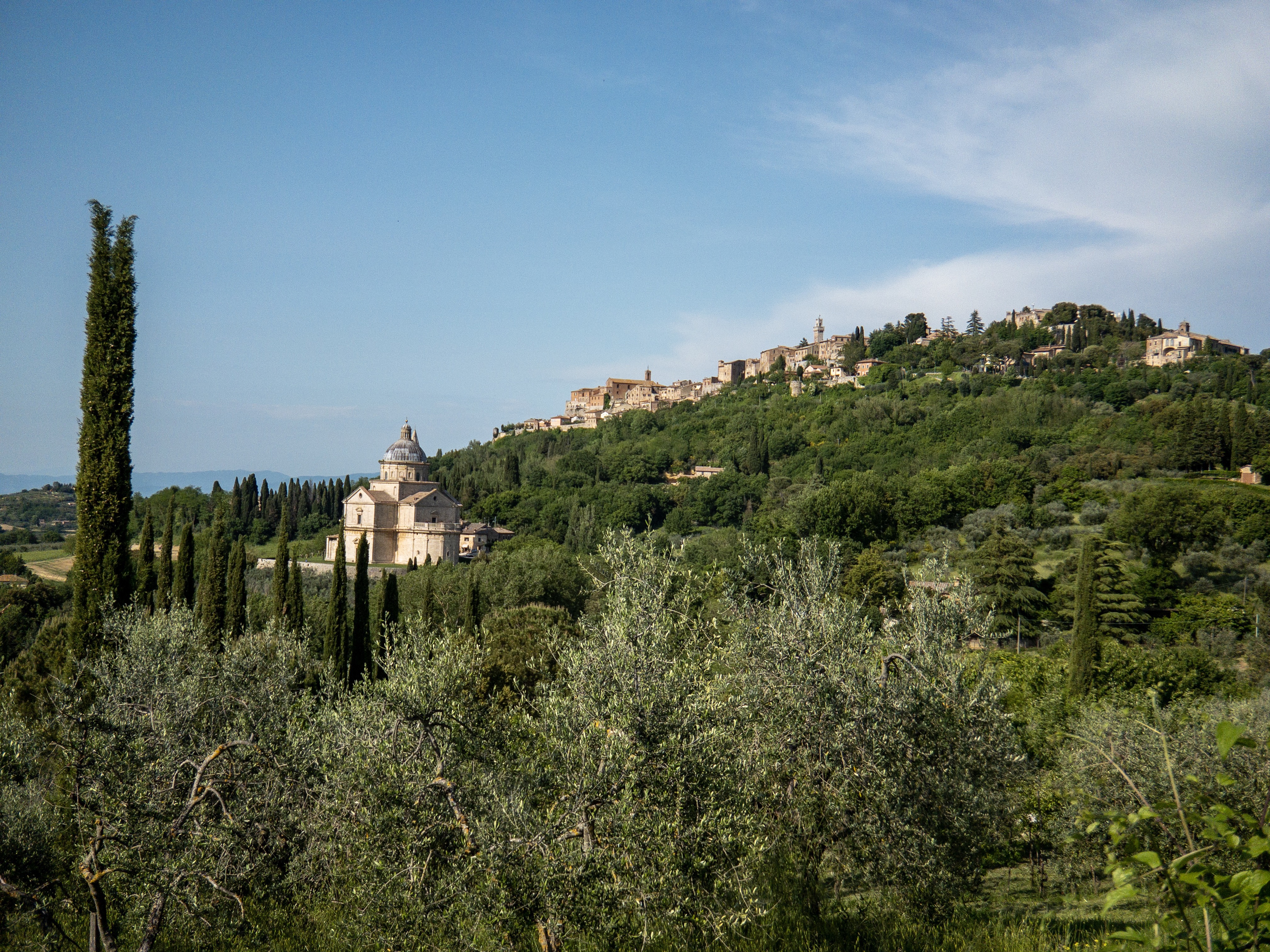 A closer view approaching Montepuciano