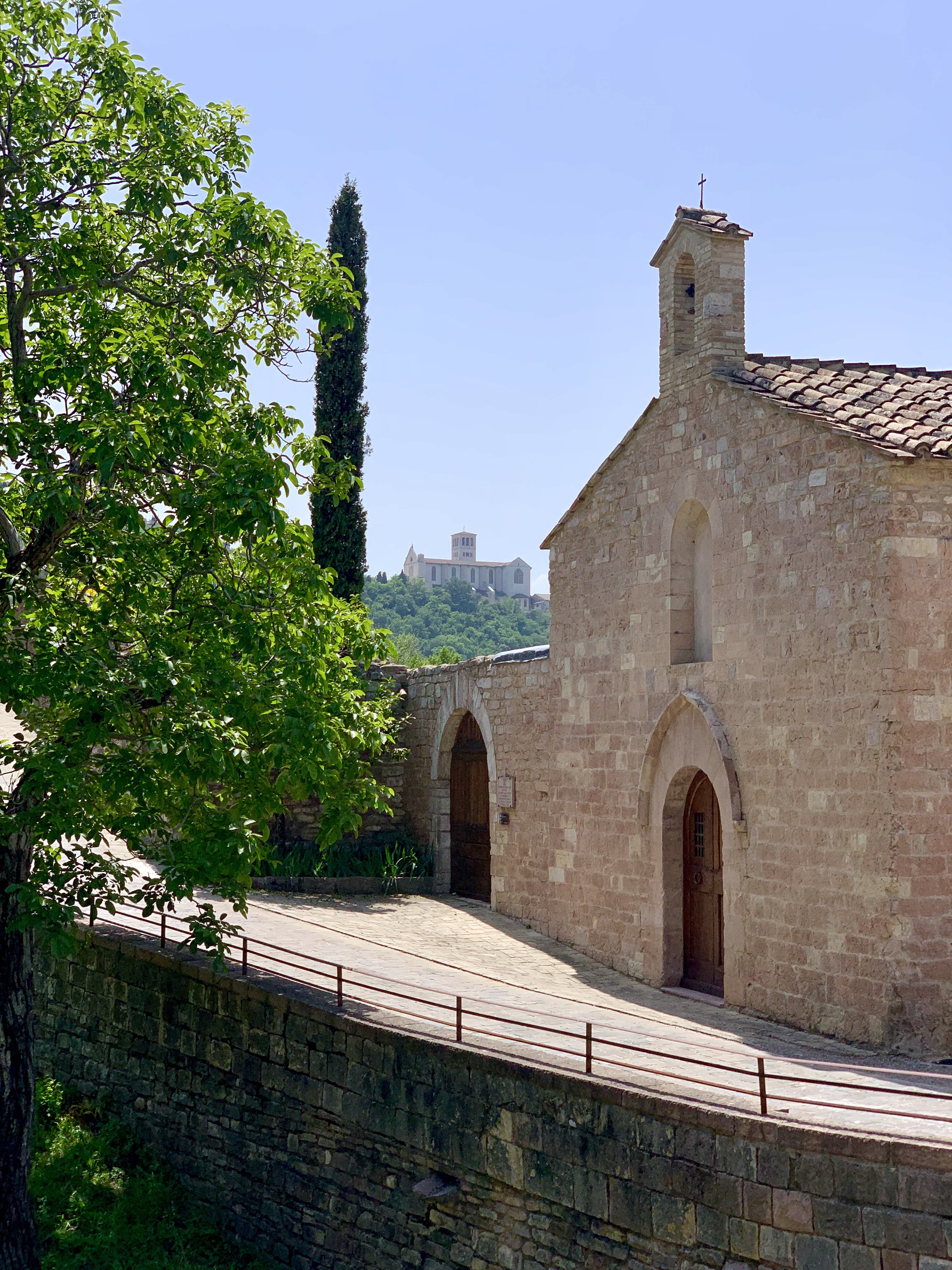 St. Francis's Basilica in the distance beyond the Chiesa