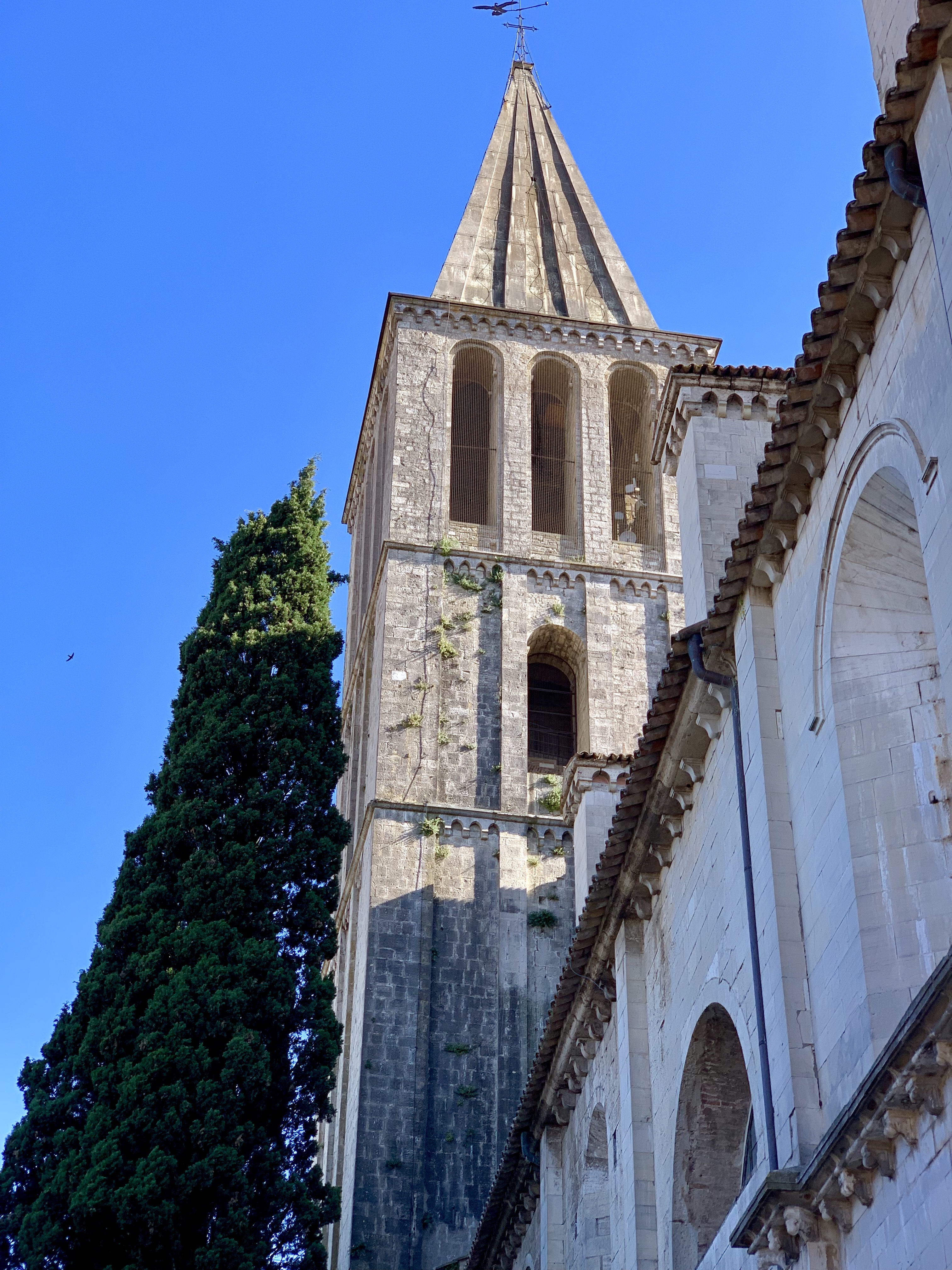 View of the church tower from below
