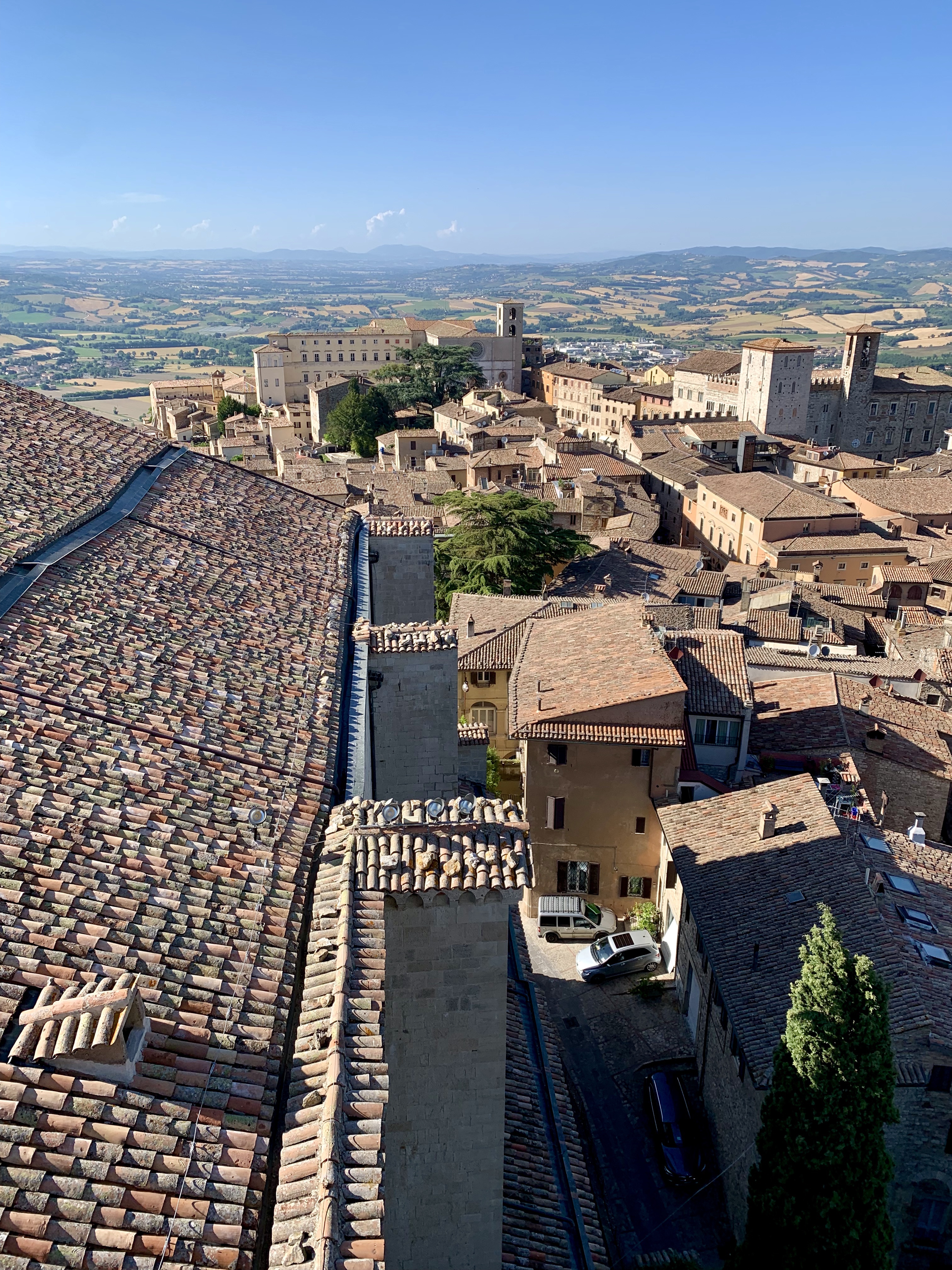 View of the town from the top of the church tower