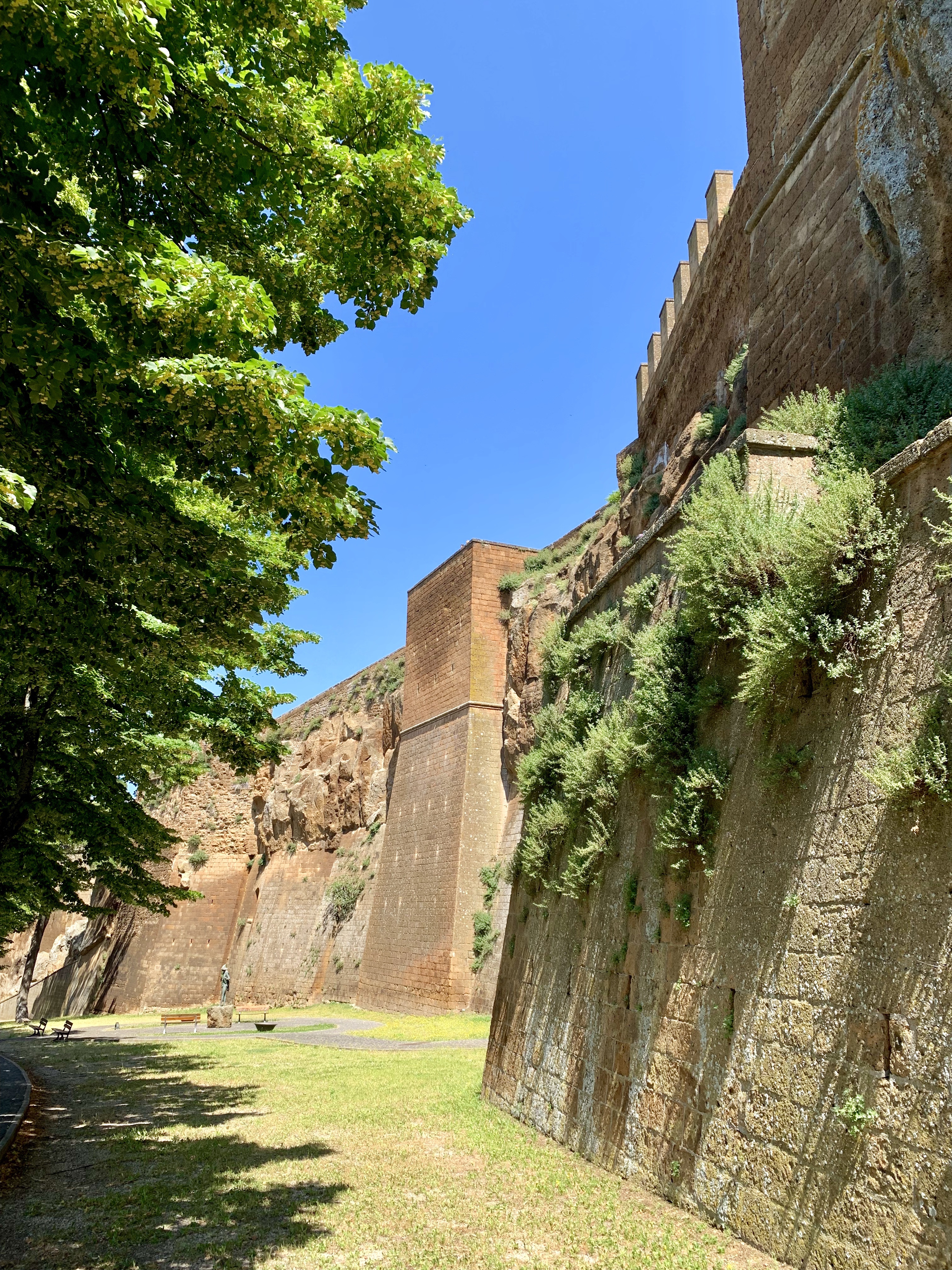 Amazing stone walls, added to the top and bottom of the rock