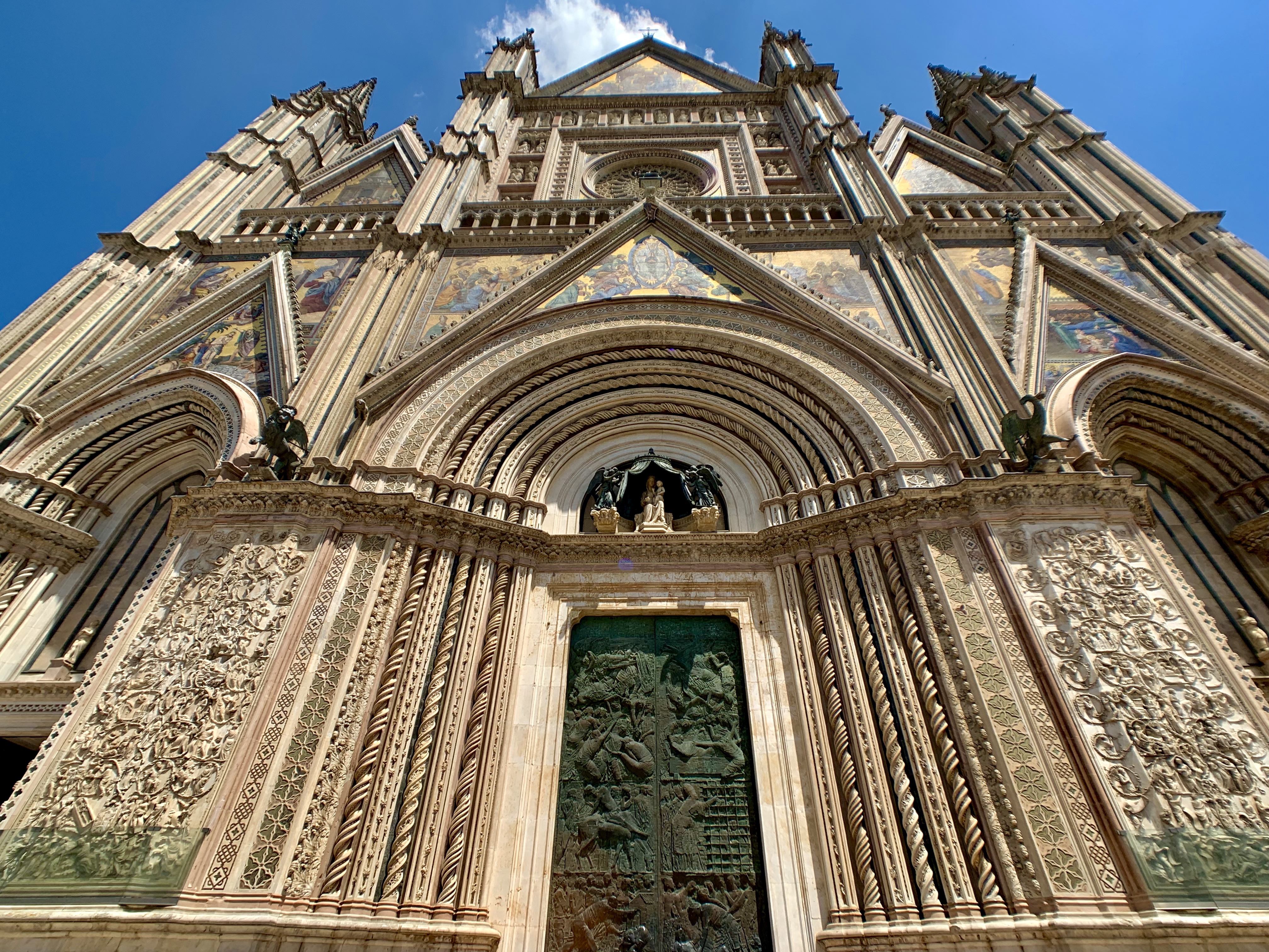 Orvieto cathedral facade looming over you