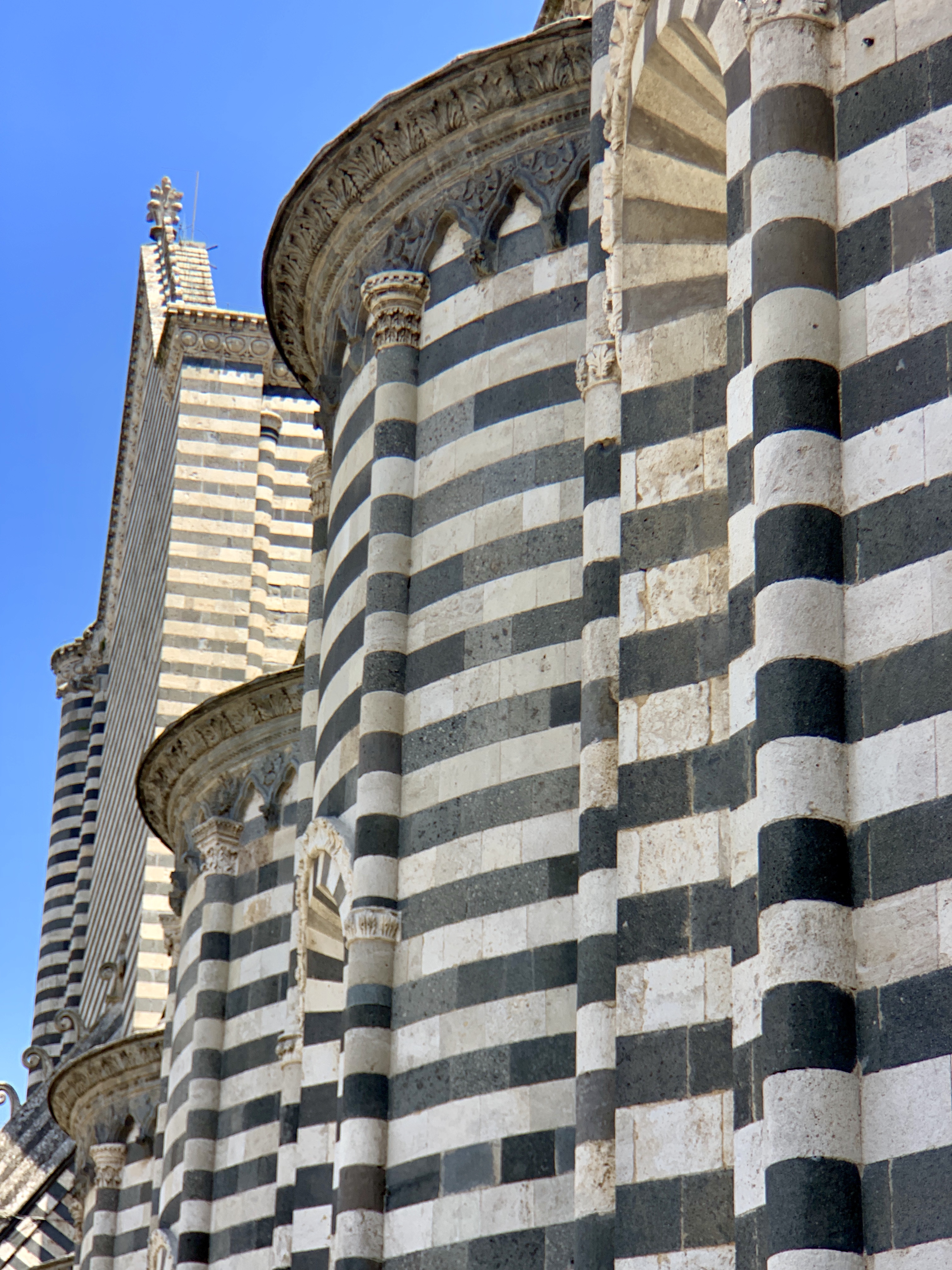 Striped side of the cathedral
